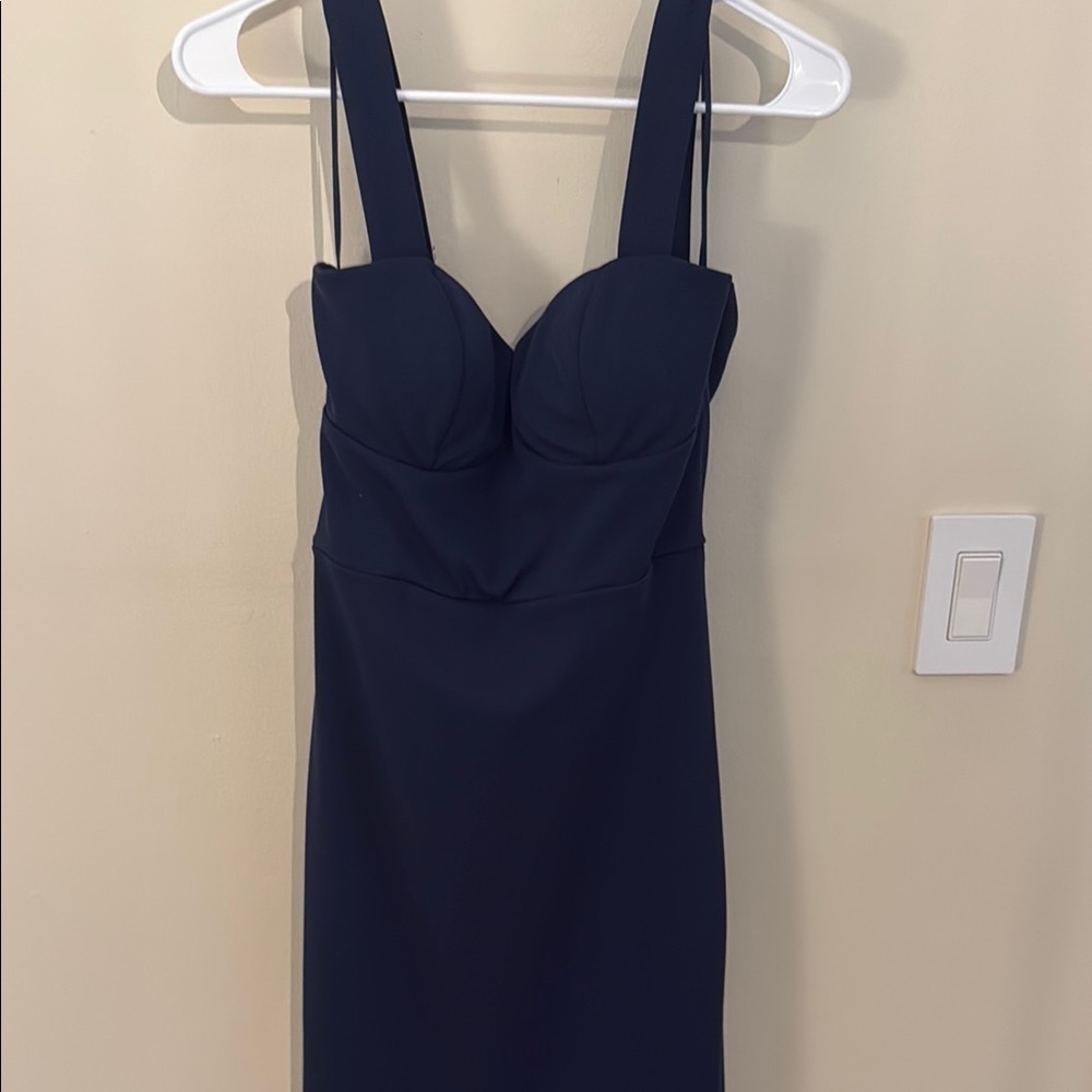 Navy Blue Fitted Flattering Women’s Dress Fitting HiLow